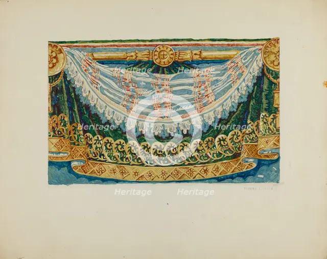 Wall Paper Border Design, c. 1936. Creator: Frances Lichten.