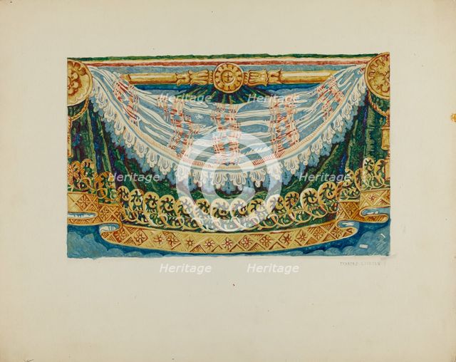 Wall Paper Border Design, c. 1936. Creator: Frances Lichten.