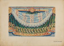Wall Paper Border Design, c. 1939. Creator: Holger Hansen