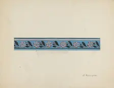 Wall Paper Border on Bandbox Lid, c. 1936. Creator: Nicholas Acampora