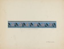 Wall Paper Border on Bandbox Lid, c. 1936. Creator: Nicholas Acampora