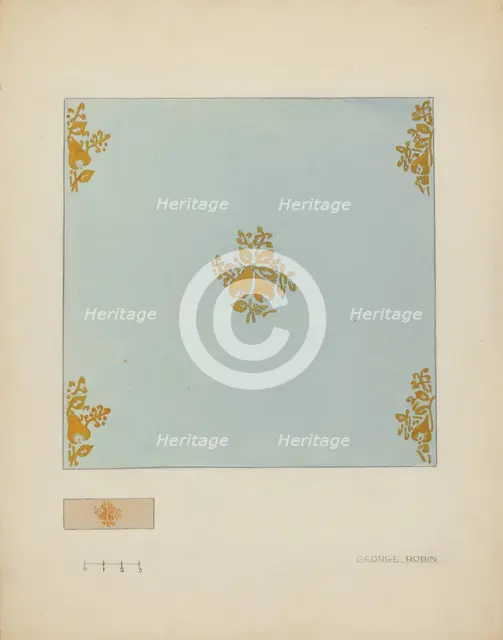 Wall Paper, c. 1936. Creator: George Robin.