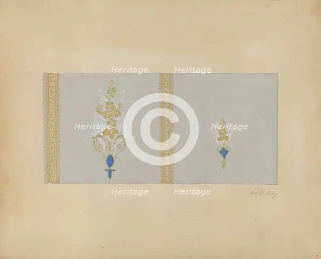 Wall Paper, c. 1937. Creator: Vincent Burzy.
