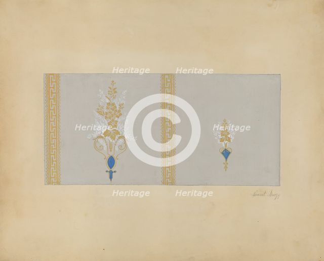 Wall Paper, c. 1937. Creator: Vincent Burzy.