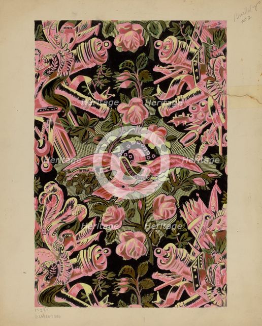 Wall Paper, c. 1937. Creator: Elizabeth Valentine.