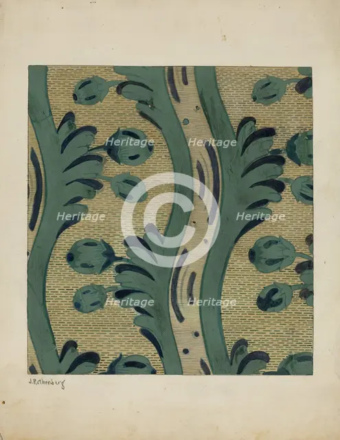 Wall Paper, c. 1937. Creator: Joseph Rothenberg.