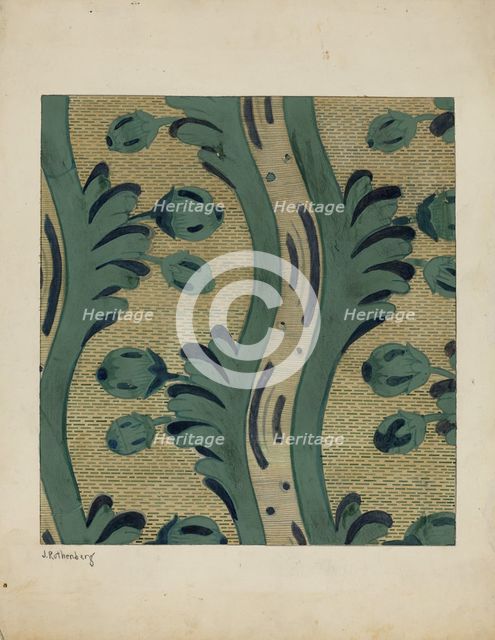 Wall Paper, c. 1937. Creator: Joseph Rothenberg.
