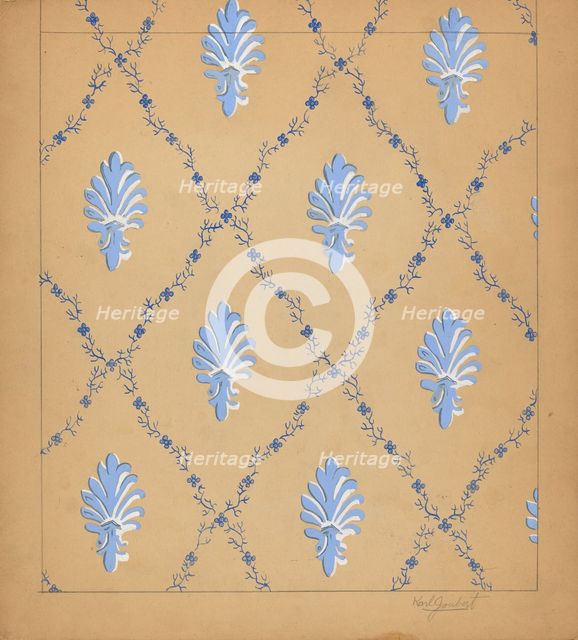 Wall Paper, c. 1937. Creator: Karl Joubert.