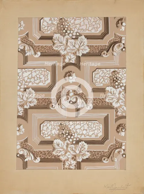 Wall Paper, c. 1937. Creator: Karl Joubert.