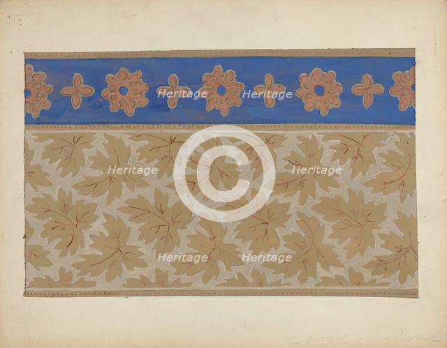 Wall Paper, c. 1937. Creator: Margaret Knapp.