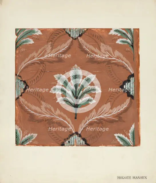 Wall Paper, c. 1939. Creator: Holger Hansen.