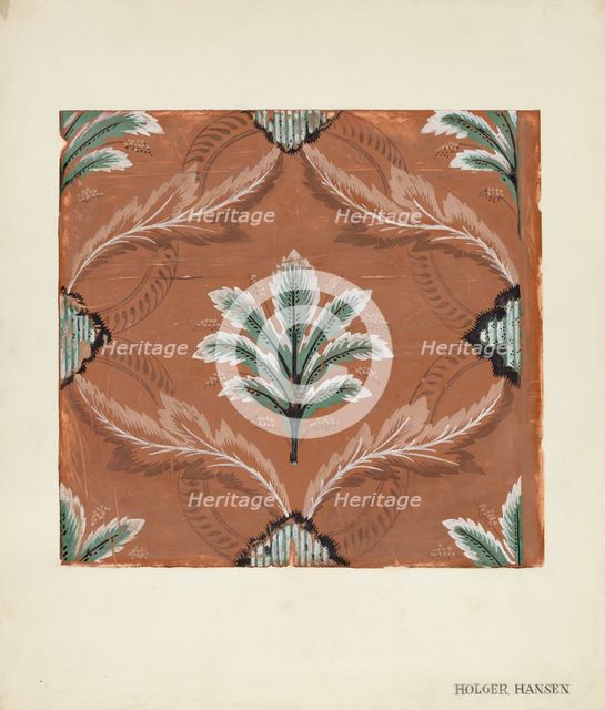 Wall Paper, c. 1939. Creator: Holger Hansen.