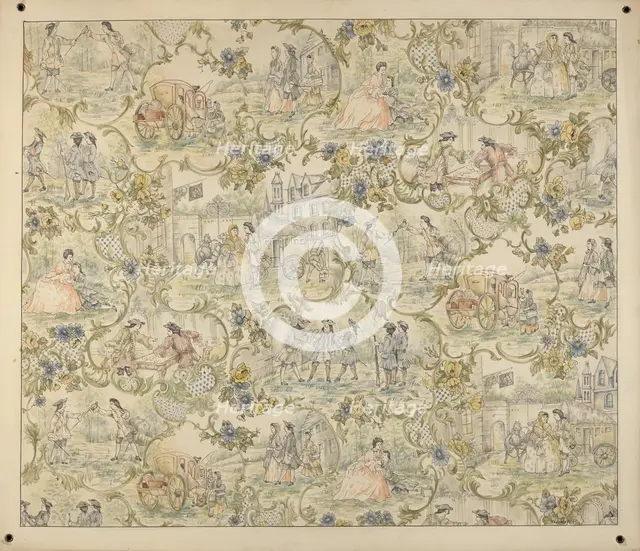 Wall Paper Design, c. 1939. Creator: Henry Meyers.