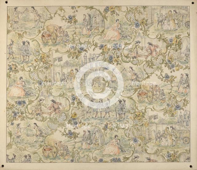 Wall Paper Design, c. 1939. Creator: Henry Meyers.