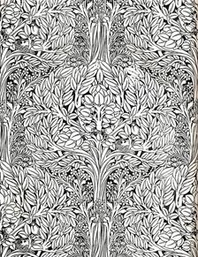 Wall-paper, printed in distemper colour. Designed by H. Wilson 1893 Creator: W Jackson