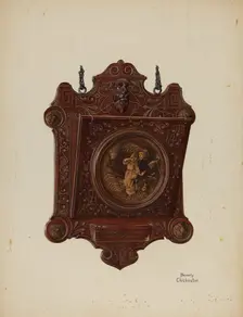 Wall Pocket, c. 1938. Creator: Beverly Chichester