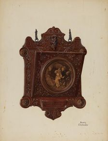 Wall Pocket, c. 1938. Creator: Beverly Chichester