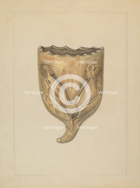 Wall Pocket for Flowers, 1935/1942. Creator: Gertrude Lemberg.