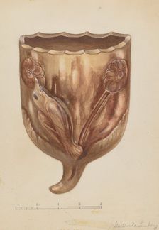 Wall Pocket for Flowers, c. 1936. Creator: Gertrude Lemberg