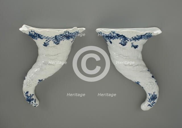 Wall Pocket (one of a pair), Worcester, c. 1756-1758. Creator: Royal Worcester.