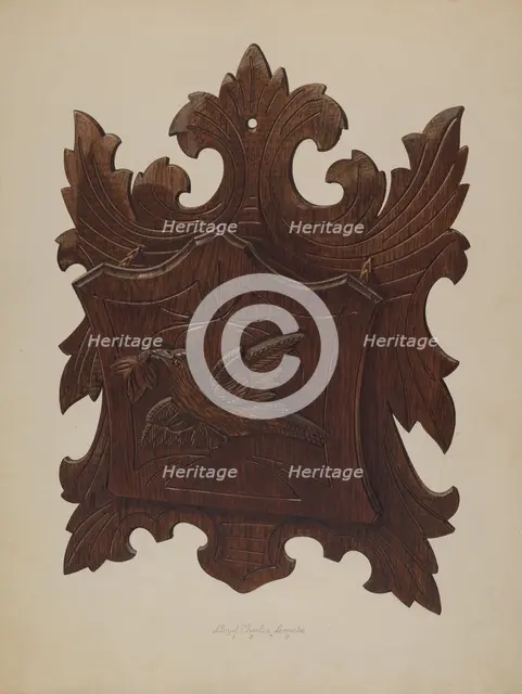 Wall Rack for Newspapers, 1939. Creator: Lloyd Charles Lemcke.