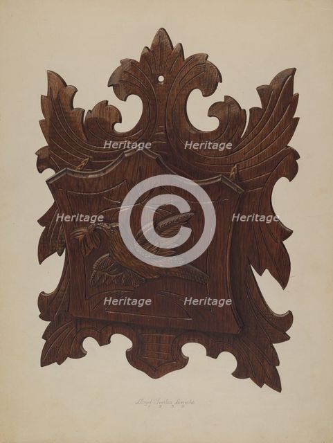 Wall Rack for Newspapers, 1939. Creator: Lloyd Charles Lemcke.