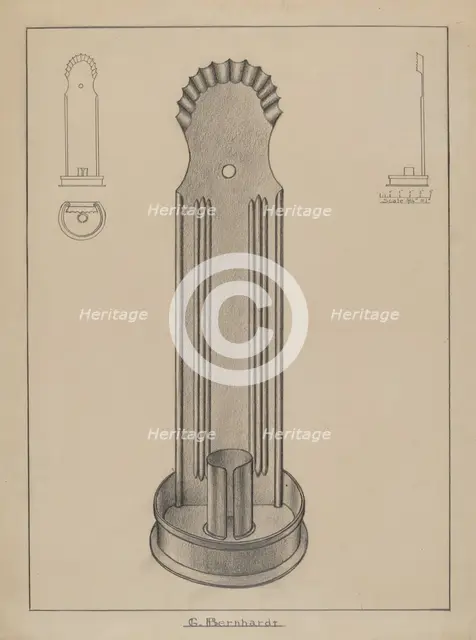 Wall Sconce, 1935/1942. Creator: Gerald Bernhardt.