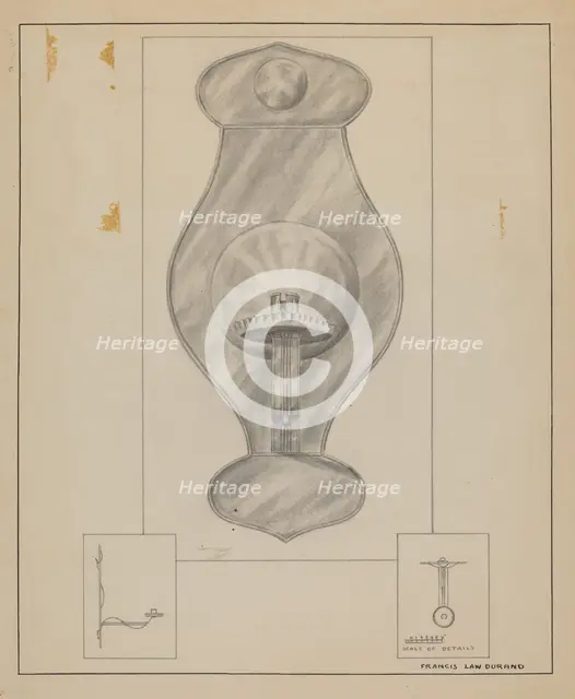 Wall Sconce, 1935/1942. Creator: Francis Law Durand.