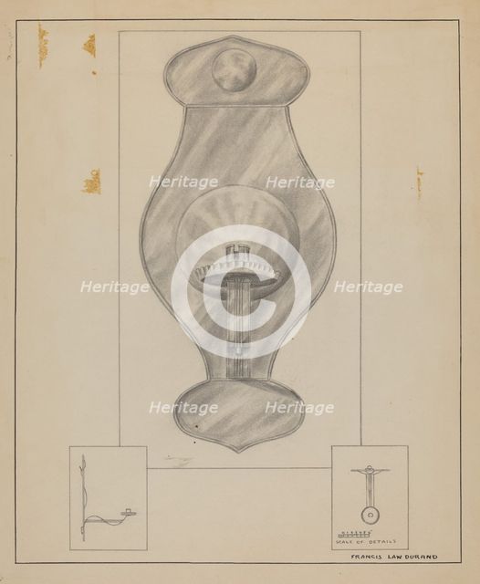Wall Sconce, 1935/1942. Creator: Francis Law Durand.