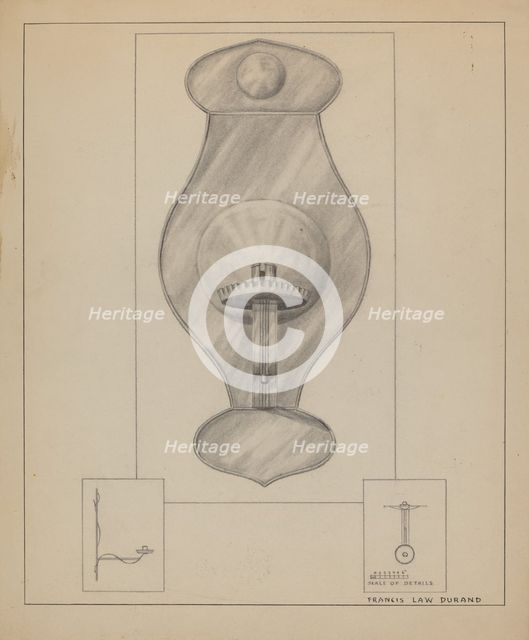 Wall Sconce, 1935/1942. Creator: Francis Law Durand.
