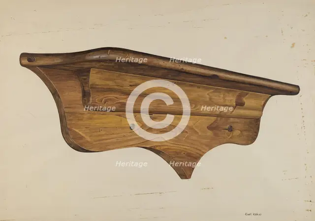 Wall Shelf, c. 1937. Creator: Carl Keksi.