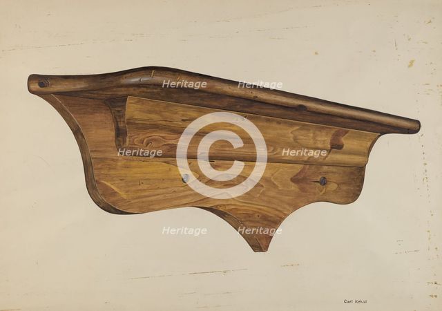 Wall Shelf, c. 1937. Creator: Carl Keksi.