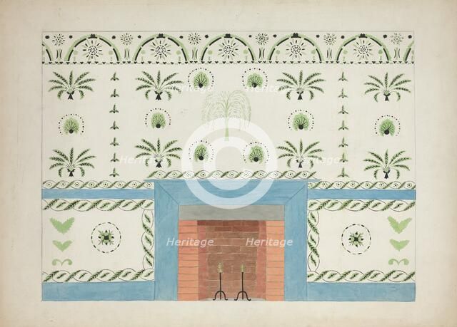 Wall Stencil (copy), c. 1936. Creator: Ray Holden.