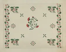 Wall Stencil (From an Inn), c. 1936. Creator: Ray Holden