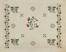 Wall Stencil (From an Inn), c. 1936. Creator: Ray Holden
