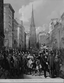 Wall Street, Half Past Two, October 13, 1857, 1857. Creators: James H. Cafferty, Charles G. Rosenberg