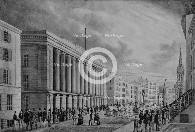 Wall Street, New York, 1848. Creator: Anon.