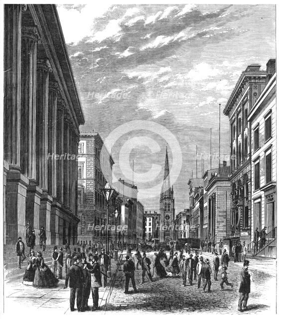 'Wall Street, New York', 1869. Artist: Unknown