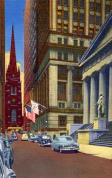 Wall Street, New York City, New York, USA, 1951