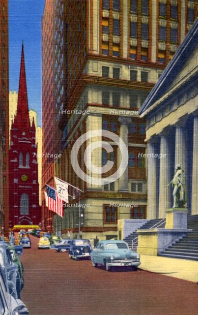 Wall Street, New York City, New York, USA, 1951. Artist: Unknown