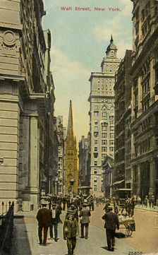 Wall Street, New York City, New York, USA, c1890-c1909(?)
