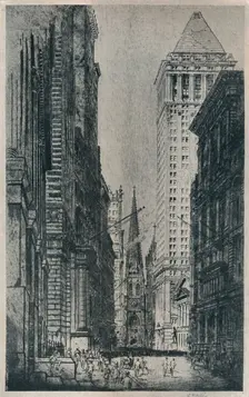 Wall Street, New York c1913. Artist: William Monk