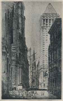 Wall Street, New York c1913. Artist: William Monk