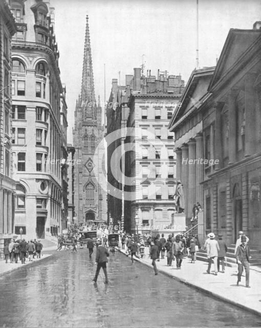 Wall Street, New York, USA, c1900.  Creator: Unknown.