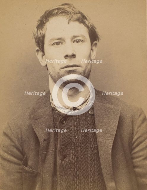 Wallays. Charles. 29 ans, né à Lille. Tailleur d'habits. Anarchiste. 9/3/94., 1894. Creator: Alphonse Bertillon.