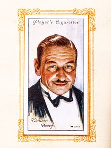 Wallace Beery Collectables Picture of movie stars that came with the Players cigarette packet, 1934. Creator: Unknown