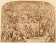 Wallace Mocked at Westminster, 1861. Creator: Noel Paton