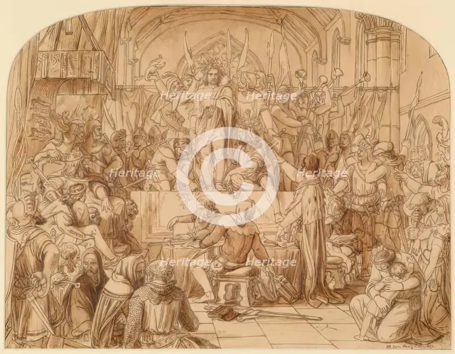 Wallace Mocked at Westminster, 1861. Creator: Noel Paton.