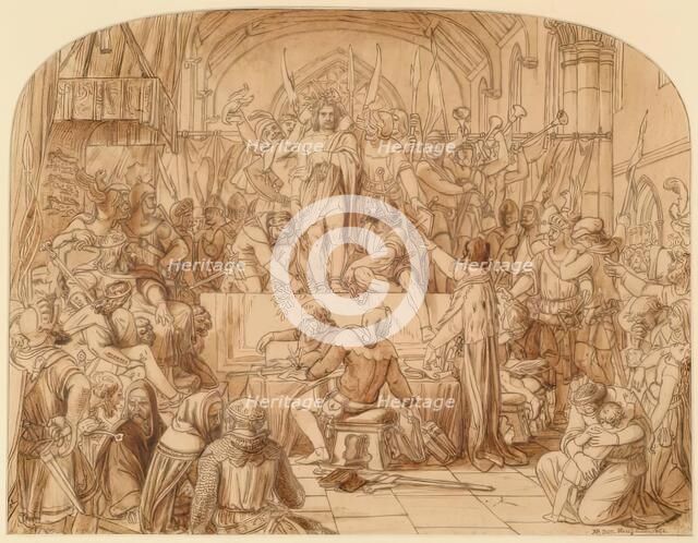 Wallace Mocked at Westminster, 1861. Creator: Noel Paton.