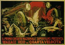 Wallace Reid in Film Double Speed, 1920. Artist: Galantara, Gabriele (1867-1937)